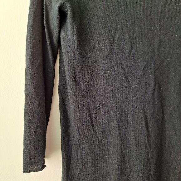 J. Crew Black V-neck 100% Cashmere Long Sleeve Sweater - S - Picture 7 of 11